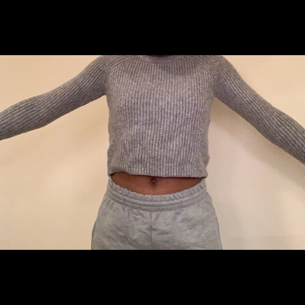 brandy melville grey knit sweater